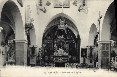 Bartres — Interior da Igreja — Edição F. Viron, n° 125