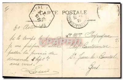 Bagnères-de-Bigorre — Boulevard Carnot e vista do Bédat — J. Fremat, editor — Verso