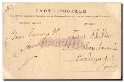 Os Pirineus — Bagnères-de-Bigorre, Vale de Saint-Bédat — editor Villaret, Toulouse — Verso