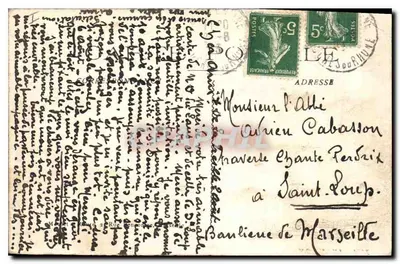 Cavaillon — korytarz budynku religijnego — Stara pocztówka 2391 — Rewers