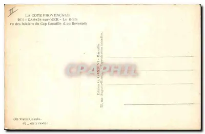 Cassis-sur-Mer — Widok z falii Cap Canaille (Lou Revestel) — Mireille — Rewers