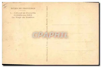 Cassis-sur-Mer — Plaża Courton — Wydawnictwo A. Tardy — Rewers