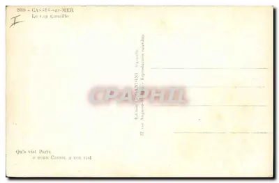 Le Cap Canaille — Cassis-sur-Mer — Édition Auguste-Blin, Marseille — Rewers