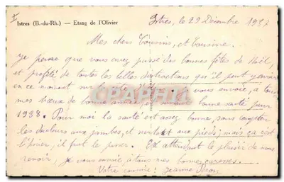 Lago da Oliviers — Istres (Bouches-du-Rhône) — editor Cim — Verso