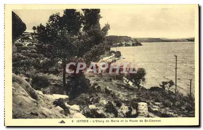 Istres - O Lago de Berre e a Estrada de St-Chamas — editor Lévy & Neurdein Réunis, Paris, n°6