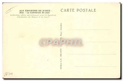Ales - La Catedral de San Juan — Edición G.-L. Arlaud, Lyon — Reverso