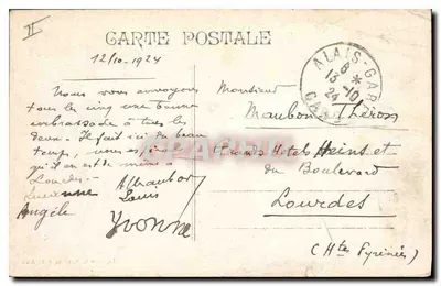 Alais - Catedral de São João — editor desconhecido, número de série 8 — Verso