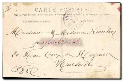 La Tour d'Aigues — Interior do Castelo — Bilhete postal antigo n°3721 — editor Labour — Verso