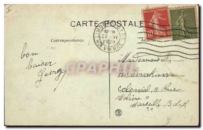 Zamek MONTBRUN (Haute-Vienne) — widok zamku z okrągłymi wieżami — wydawca nieznany, n° 22 — Rewers