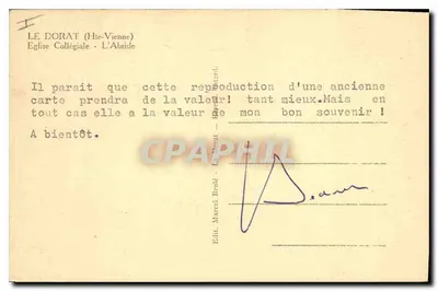 Le Dorat (Haute-Vienne) — Igreja Colegiada — A Abside — Edição Marcel Trudel, Le Dorat — Verso