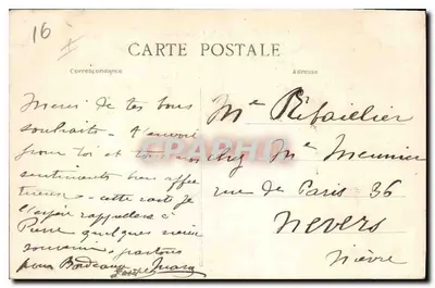 Angoulême — 23 - O Liceu (fachada) — Edition E. Constantuin — Verso