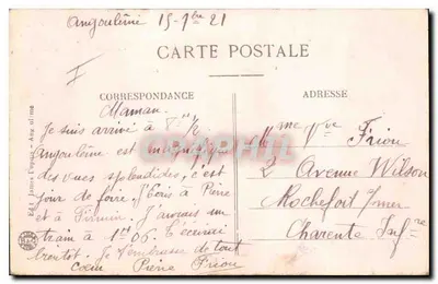 Angoulême — Catedral — J.S.D. 301 — Verso
