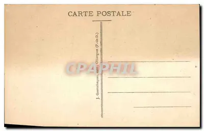 Thiers - Plein van Pironux - Kasteel van Pironux — uitgever J. Gouttefanges, Olliergues — Achterkant