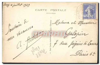 Lucy-sur-Yonne — Uitzicht bij de brug — Ed. Satin, Clamecy, n°439 — Achterkant