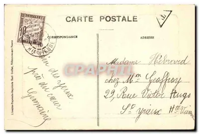 Cézy - Vista panorâmica sobre a Yonne — Coleção Karl Guillot, Villeneuve-sur-Yonne — Verso
