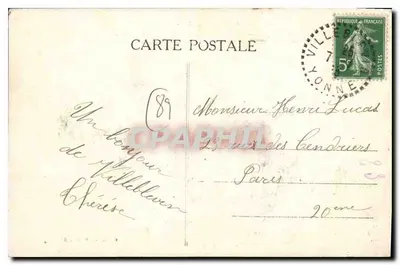 Courlont — Katedra średniowieczna — gotycka (XVI wiek) — kolekcja P. R. S. — Rewers