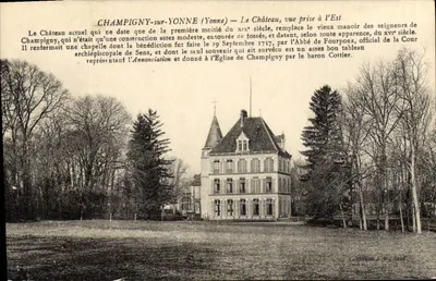 Champigny-sur-Yonne (Yonne) — O Castelo, vista tirada a leste — Coleção J. H., Sens