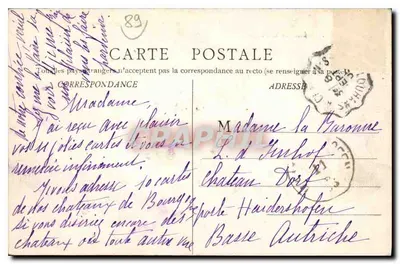 Castelo de La Ferté — Coleção dos Castelos da Borgonha — Fotografia Frères Salon & Son — Verso