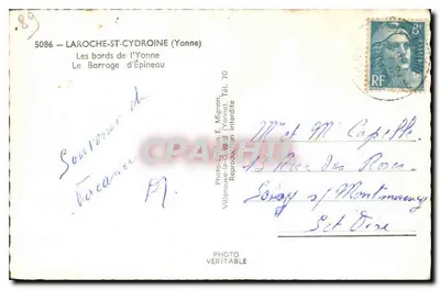 Brzegi Yonne — Zadzior Épineau — Wydawnictwo E. Mignon, nr 5086 — Rewers