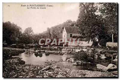 Rodovia de PONTAUBERT (Yonne). A Vale do Cousin — Bilhete postal antigo n°23