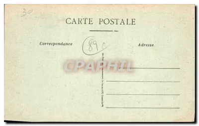 Los bordes del Yonne en el puente de CHAMPIGNY — Poulain — Reverso