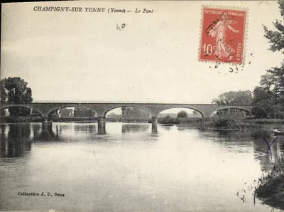 Champigny-sur-Yonne — O Ponte — Coleção J. D. Sens