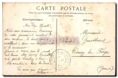 Accolay (Yonne) — La Cure (Rivier) — Cliché Botex, uitgever — Achterkant