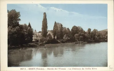 Cezy (Yonne) - Margens do rio Yonne - O Castelo de Belle Rive