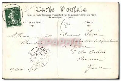 Rodovia de PONTAUBERT (Yonne) — O Ponte dos Cabiles — Verso