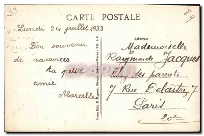 Champigny-sur-Yonne (Yonne) — As margens do Yonne — A Tijuleira — Verso