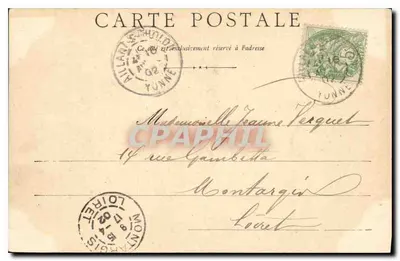 Portal Kościoła w Poilly-sur-Tholon — Devigines, Fot. Clamecy — numer seryjny nie widoczny — Rewers