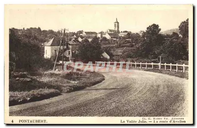 Pontaubert — A Valeza Jolie — A estrada de Avallon — CL. G. Harry Ed. Auxerre