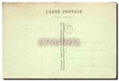 Avrolles - Yonne - A Igreja — Editor Gaston Cousin — Verso