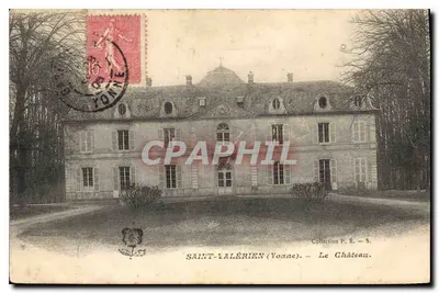 Bilhete postal antigo Saint Valerien Yonne Le Chateau