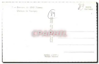Zamek w Fleurigny — Okolice SENS (Yonne) — Éditions Gaby — Rewers