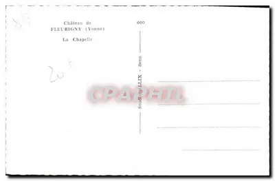 Castelo de FLEURIGNY (Yonne) — A Capela — Studio LILIX - Sens — Verso