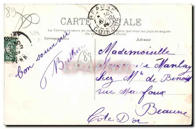 SOUVENIR do Departamento da YONNE — Coleção J.D. em Sens — editor não visível — Verso