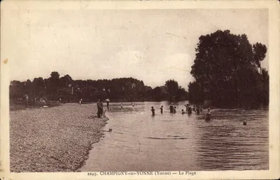 Champigny-sur-Yonne — A Praia — Foto E. Migon, Nargis-sur-Marne, Tel. 146