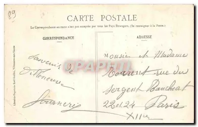 Capela de Châtenay-sur-Yonne — Villeneuve-sur-Yonne — Coleção Karl Guilloit — Verso