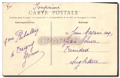 Treigny (Yonne) — O Castelo Feudal de Ratilly — Blin e Mouchon, editor em Saint-Sauveur — Verso