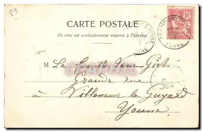 Igreja de Champigny-sur-Yonne (Yonne) — cliché Abbé Dorange — n° 1908 — Verso