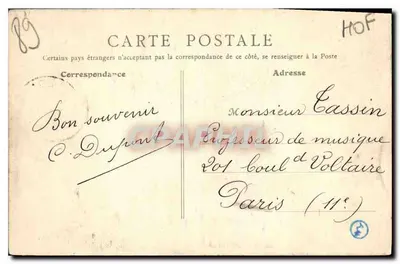 Rodovia de Pontaubert (Yonne) — Vista tirada do Ponte — B.F., Paris, n°51 — Verso