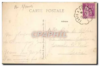 Champigny-sur-Yonne — O Ponte Morlaix — Foto E. Migeon, n° 894 — Verso