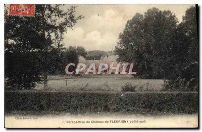 Castelo de Fleurigny — Perspectiva do lado sul — Claude Tamaré, Sens