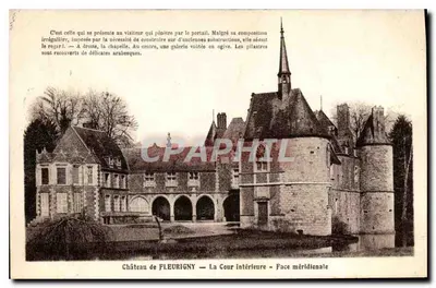 Castelo de FLEURIGNY — A Cour Interna — Face Meridional