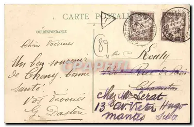 Cheny - L'Armançon — Wyd. H. Hamelin, Joigny — Rewers