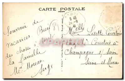 Ormoy (Yonne) — Parco dei giochi della colonia estiva della Prefettura di Polizia di Parigi — editore Roux 506 2 — Verso
