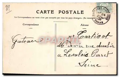 Zamek FLEURIGNY — Widok ogólny — Zbiór P. W. S. — Rewers