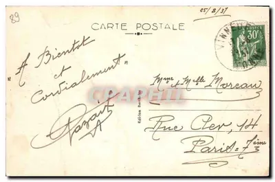 Vinneuf — I bordi dello Yonne — Edizione Berthelot n°5 — Verso