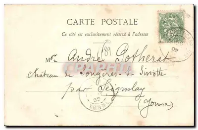 Courson - O Castelo — Hotel de Ville — editor Destignes, fot. Clamency — Verso